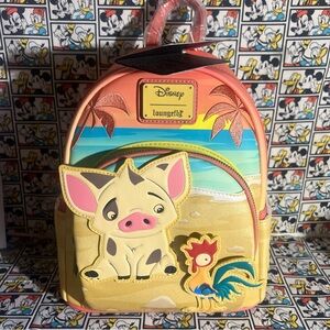 Loungefly Disney Moana Pua & Hei Hei Sunset Mini Backpack NWT 2025